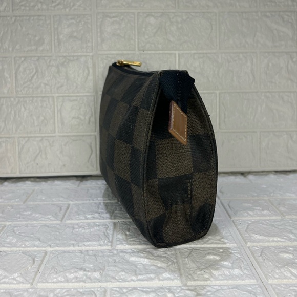 FENDI PEQUIN VINTAGE PVC COSMETIC BAG/POUCH - Picture 4 of 10